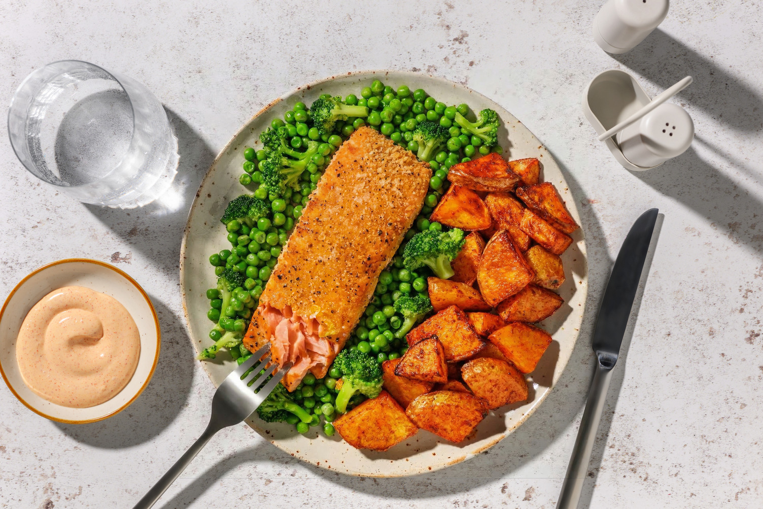 Central American Style Crumbed Salmon
