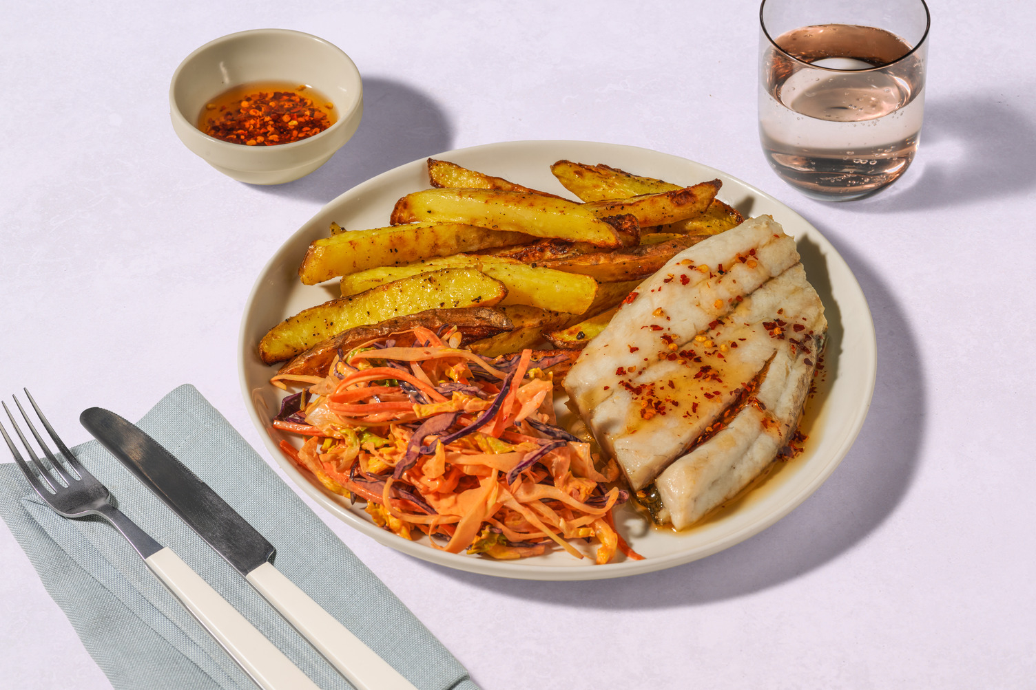 Double Fried Barramundi and Homemade Hot Honey Chilli Oil