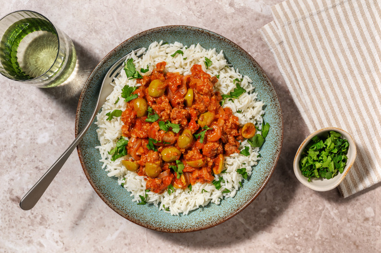 Kubanische Bowl mit Bio-Hackfleisch