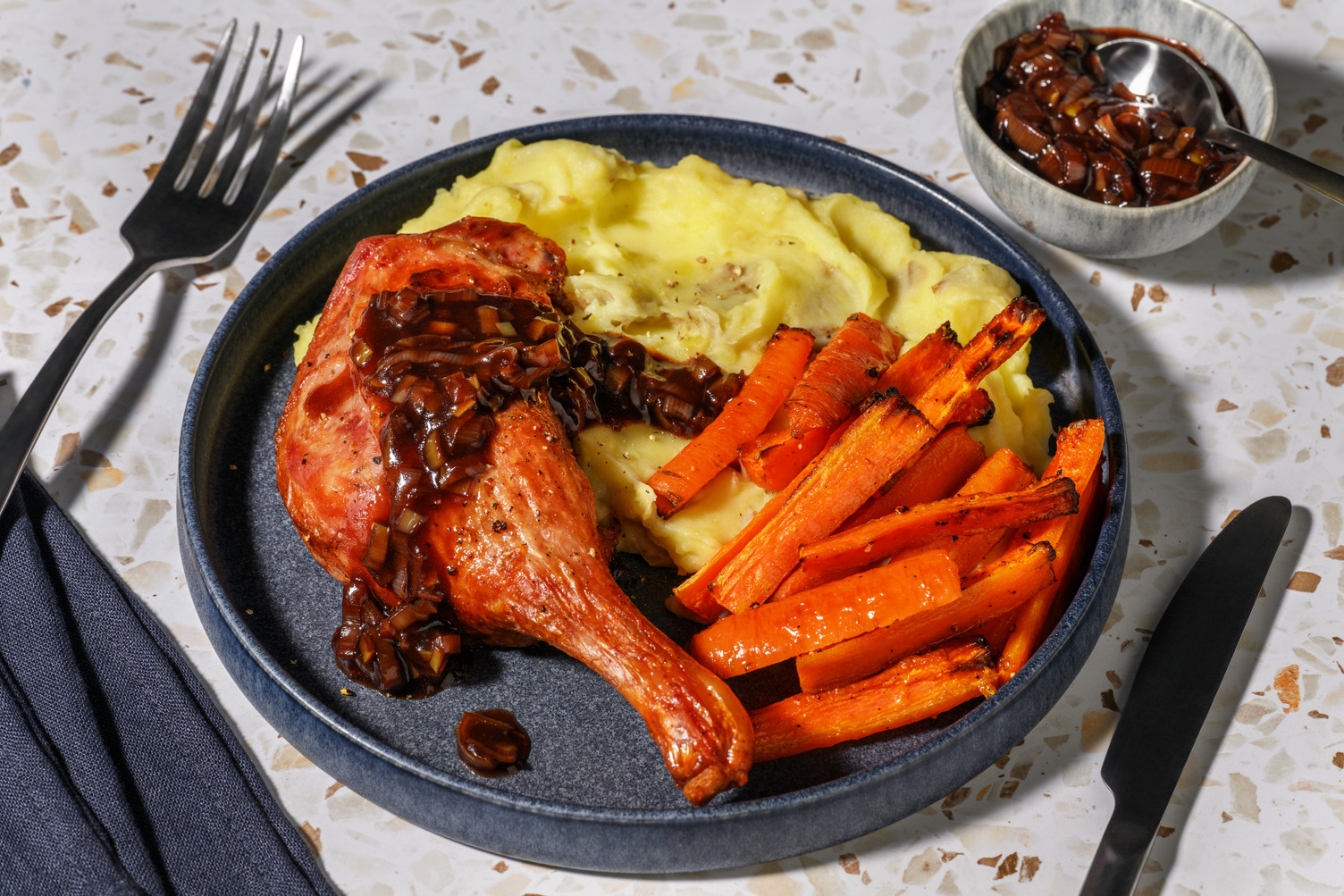 Roasted Chicken and Caramelised Leek Jus