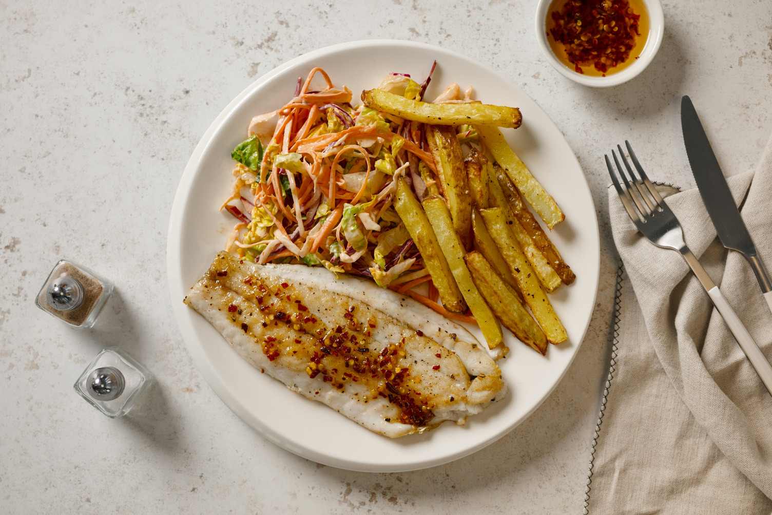 Double Fried Barramundi and Homemade Hot Honey Chilli Oil