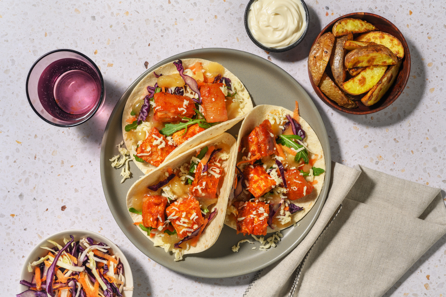 Chipotle Chicken Tacos and Pineapple Chutney