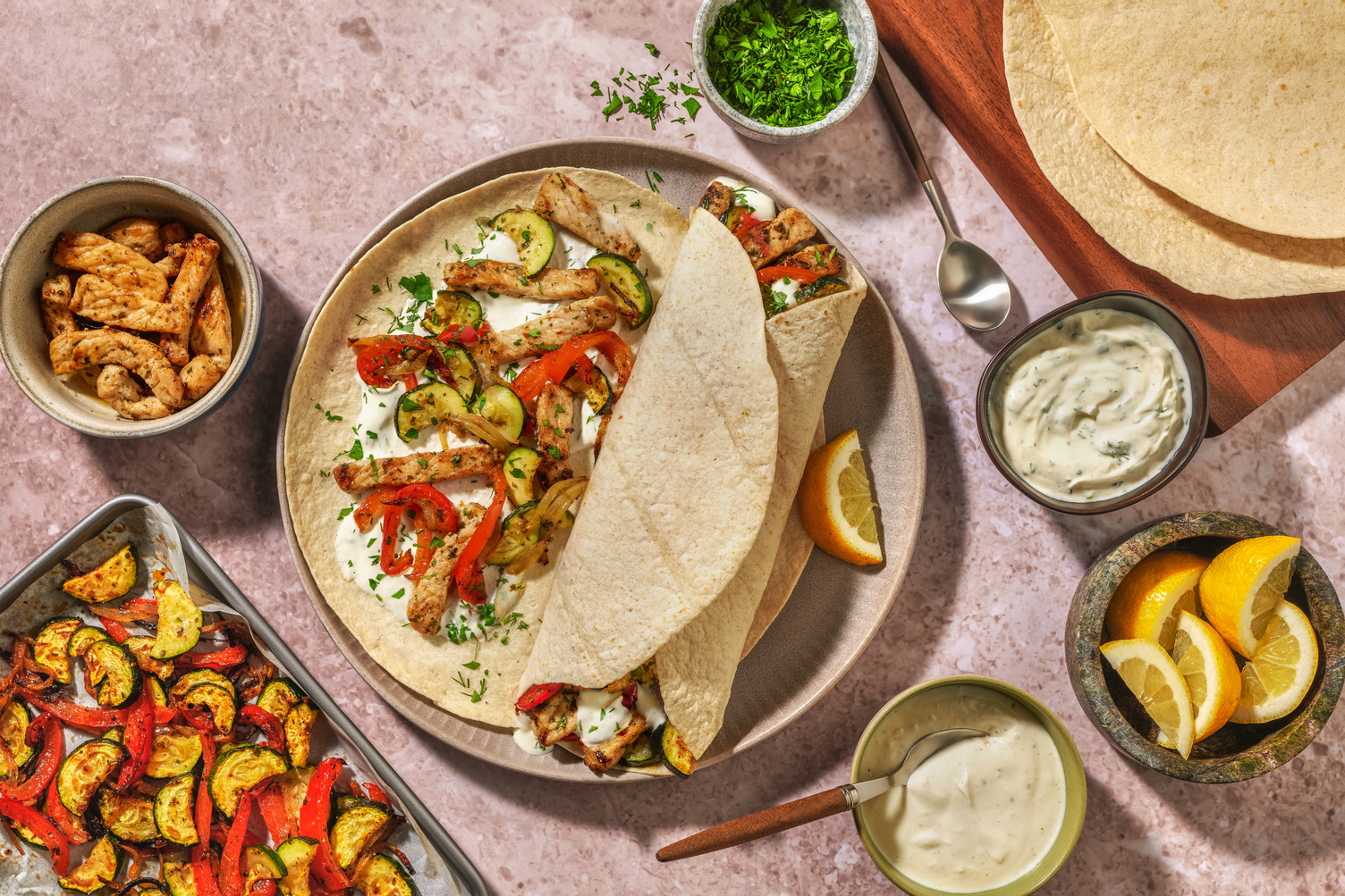 Wunder-Wraps mit Schweinelachssteak
