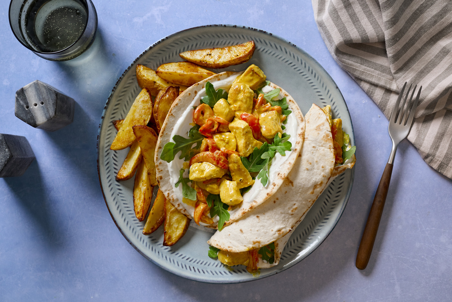 Mango Chutney Curried Prawn Wraps
