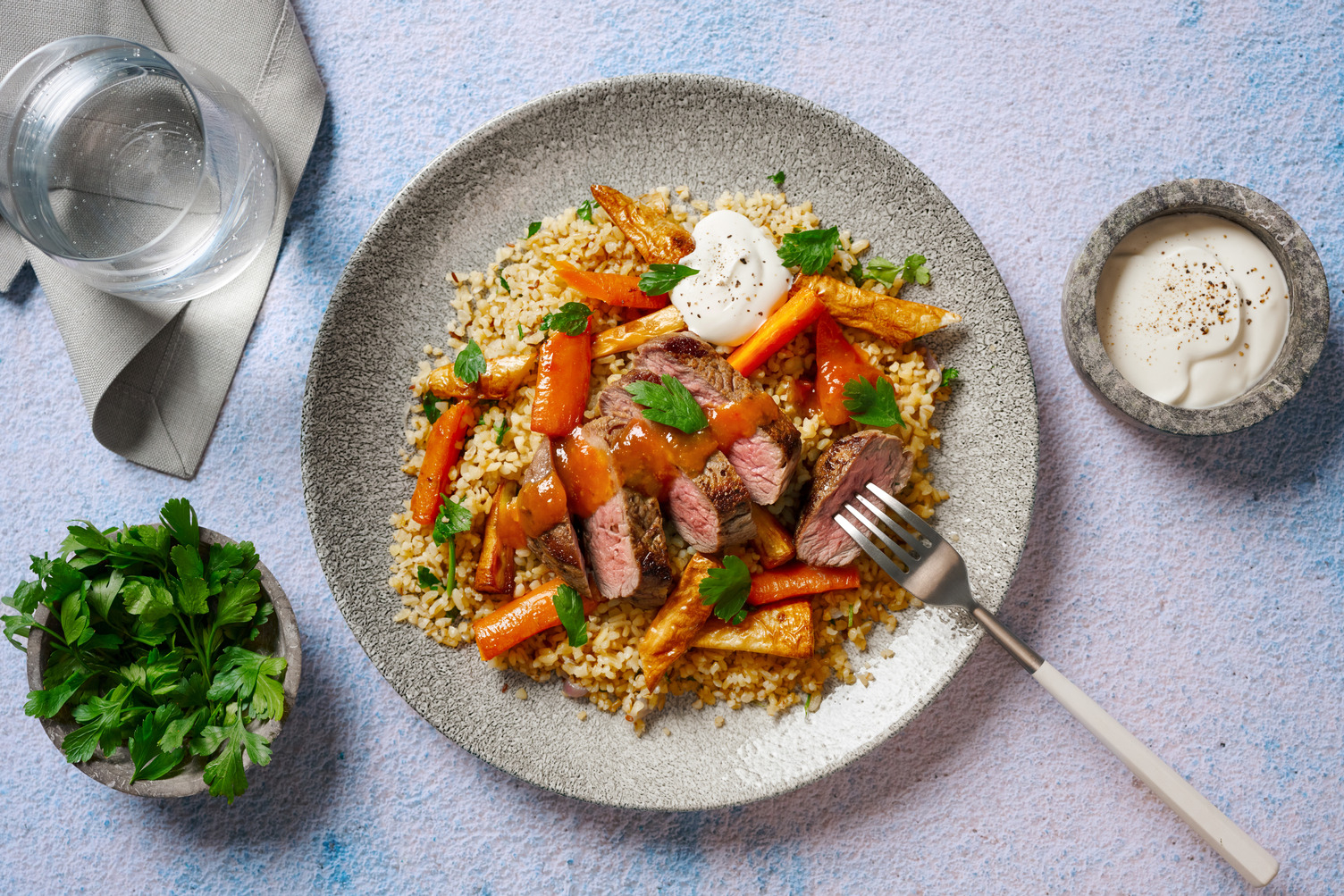 Mango Chutney Glazed Spiced Lamb Steaks