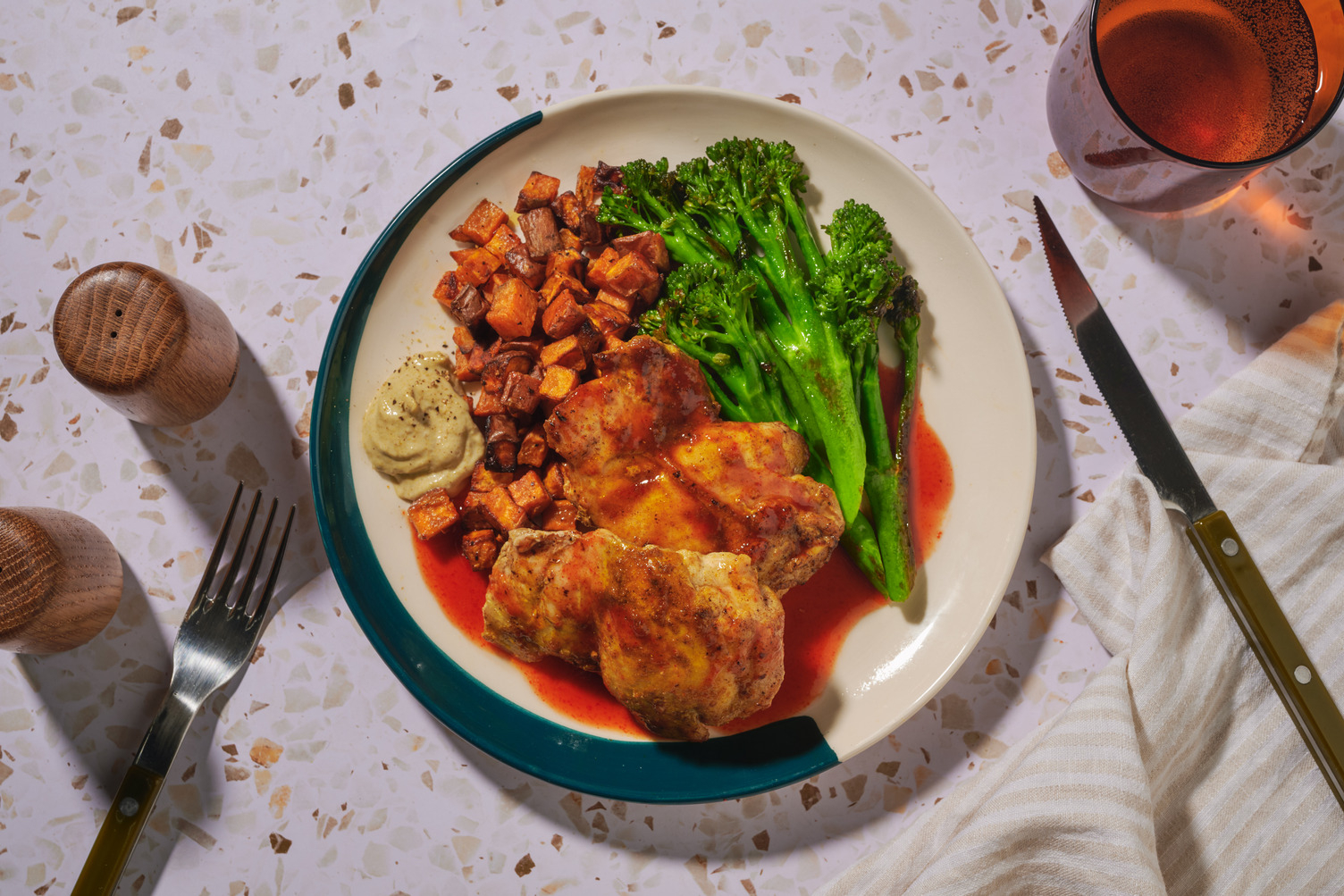 Green Chilli Curried Chicken Thighs