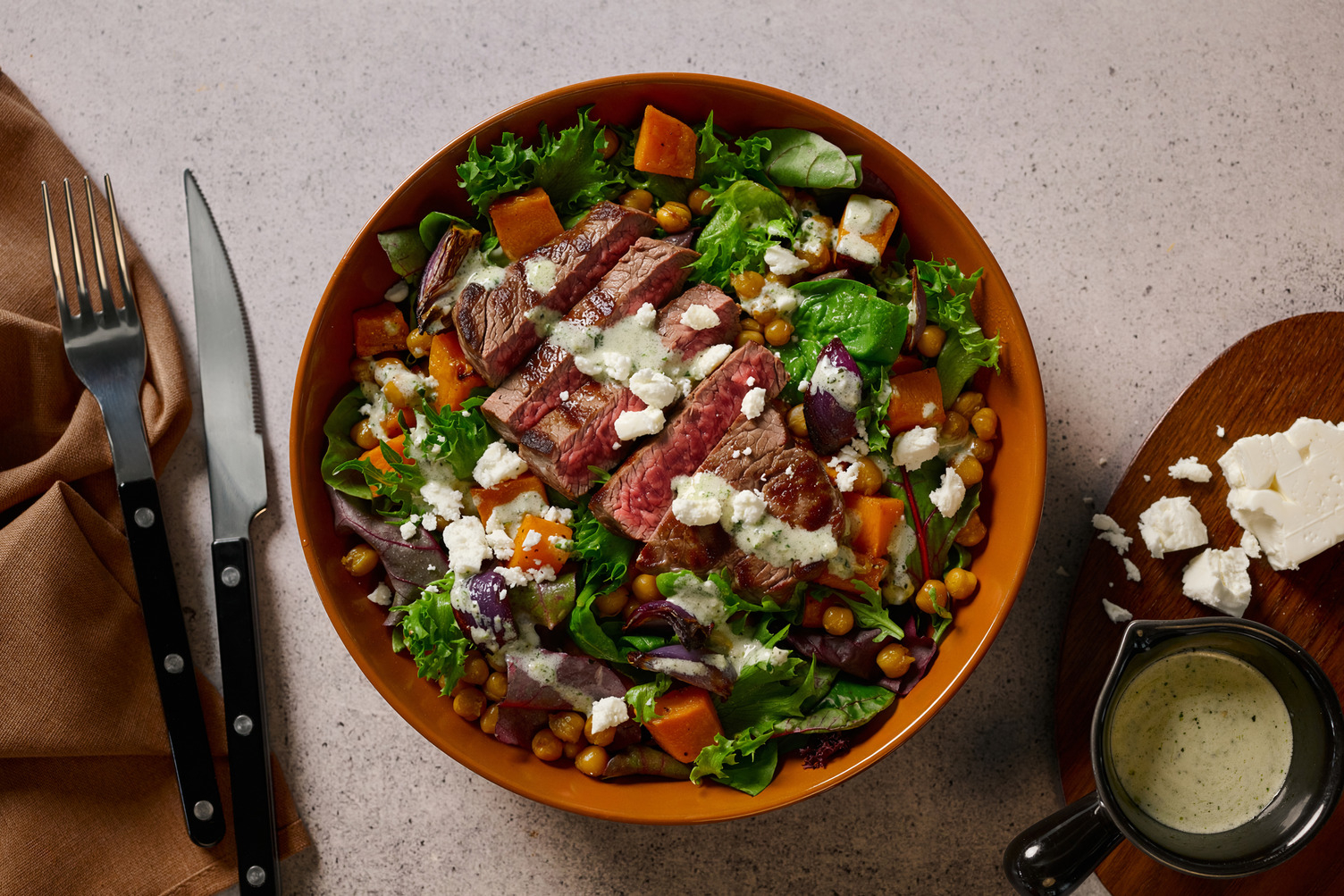 Mediterranean Style Rump Steak and Roasted Veg Toss