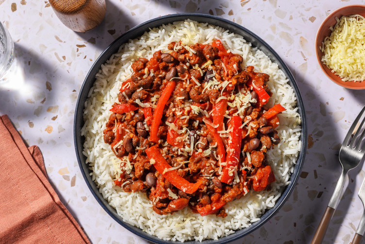 Mildes Chili con Carne mit Rinderhackfleisch