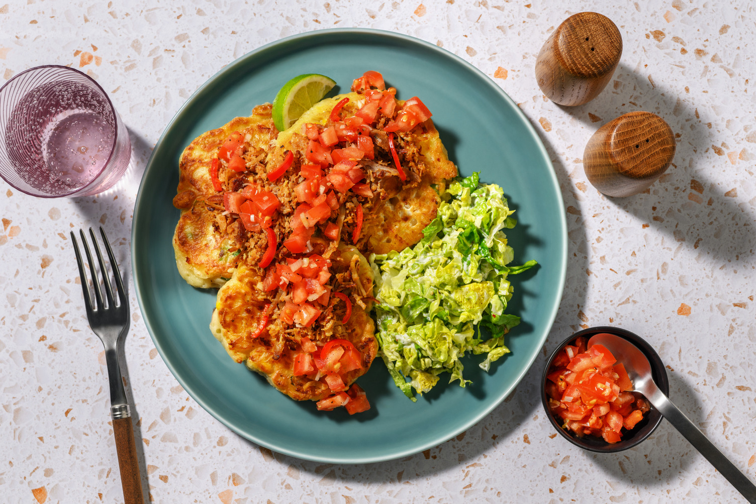 Tex-Mex-Pancakes mit extra Hackfleisch