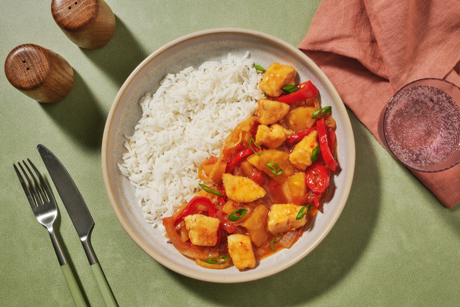 Tofu süss-sauer mit Ananas