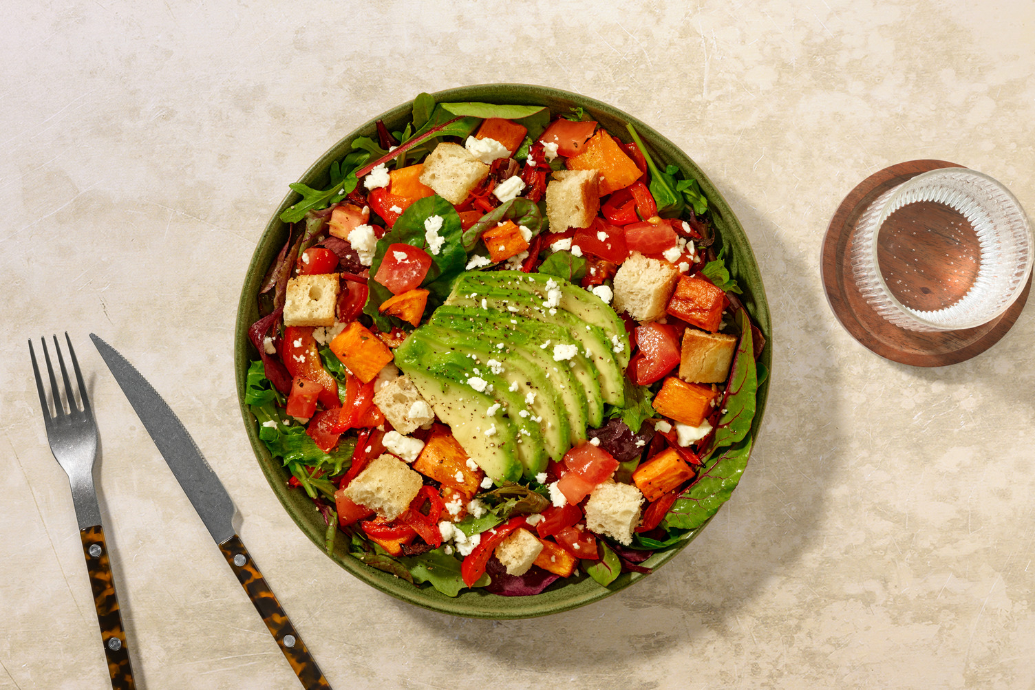Warm Cajun Spiced Sweet Potato & Salmon Salad