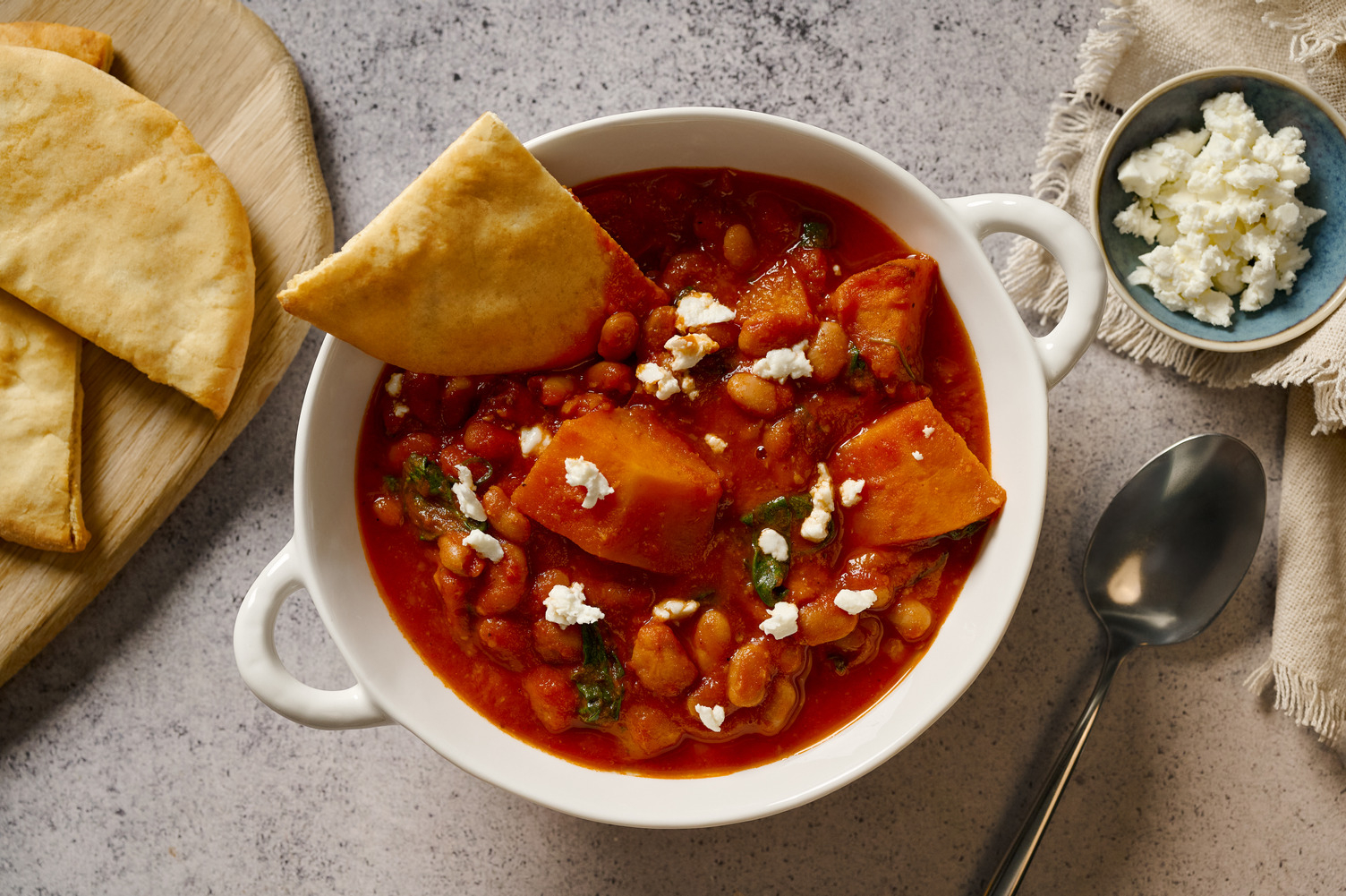 Warming Halloumi, Roasted Butternut and Borlotti Bean Bowl