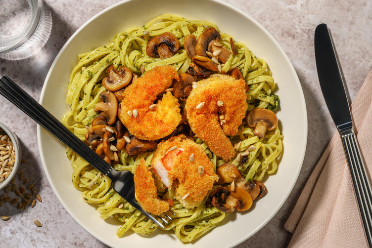 Fettuccine mit selbst gemachten Bärlauchpesto