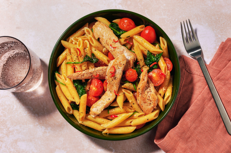 Cajun-Style Pasta mit karamellisiertem Hähnchen