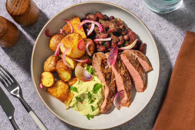 Tex Mex Teller mit extra Bio-Rinderhüftsteak