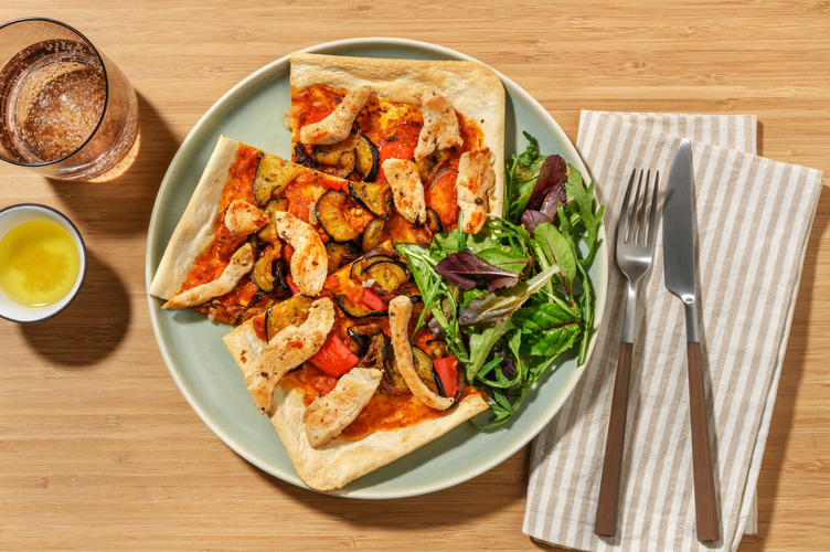 Flammkuchen mit extra Bio-Hähnchen