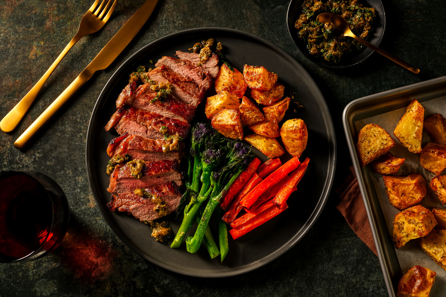 Pan-Seared Lamb Steak and Homemade Salsa Verde