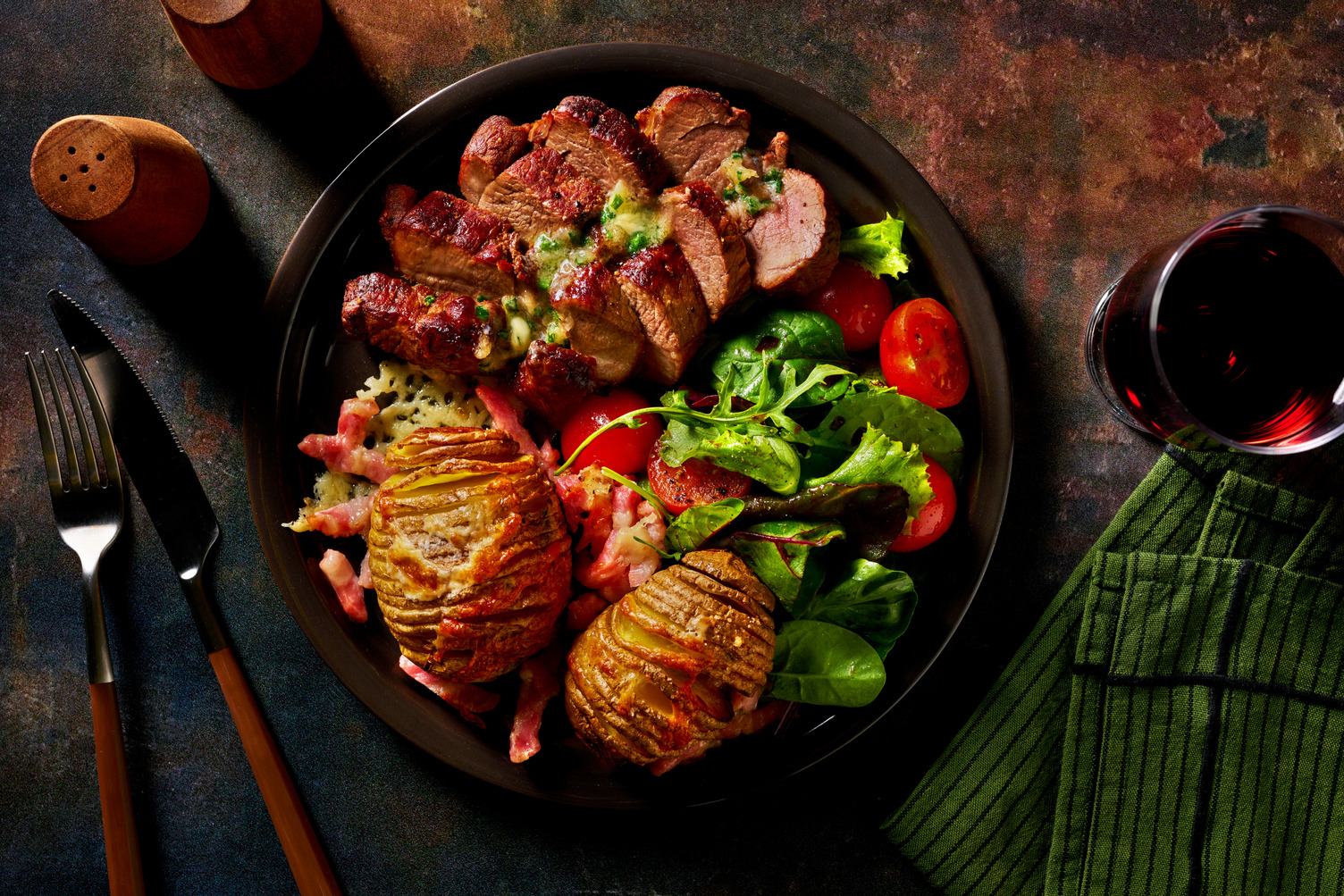 21 Day Aged Sirloin Steak in Garlic & Chive Butter