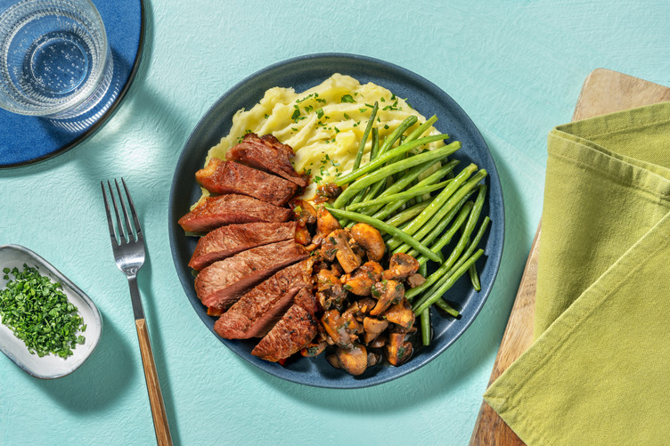 Maronen-Pilz-Ragout mit extra Bio-Roastbeef