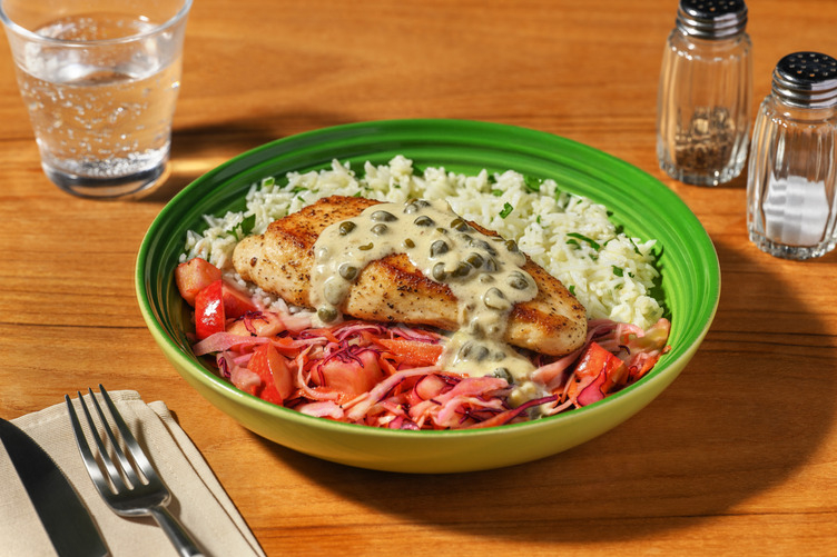 Hähnchenbrustfilet in Kapern-Sahne-Soße