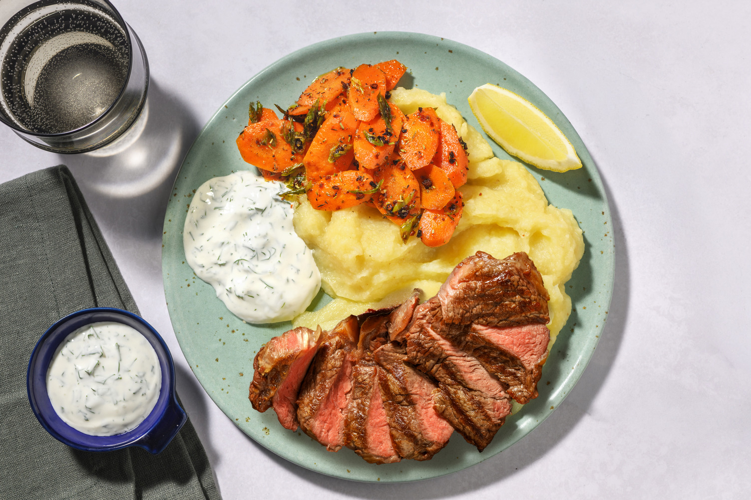 Bio-Rinderhüftsteak mit Kohlrabipüree