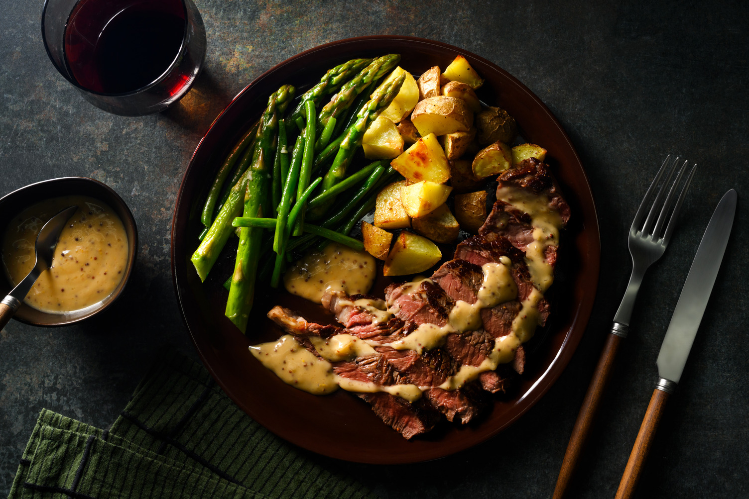 21 Day Aged Sirloin Steak and Mustard Cream Sauce
