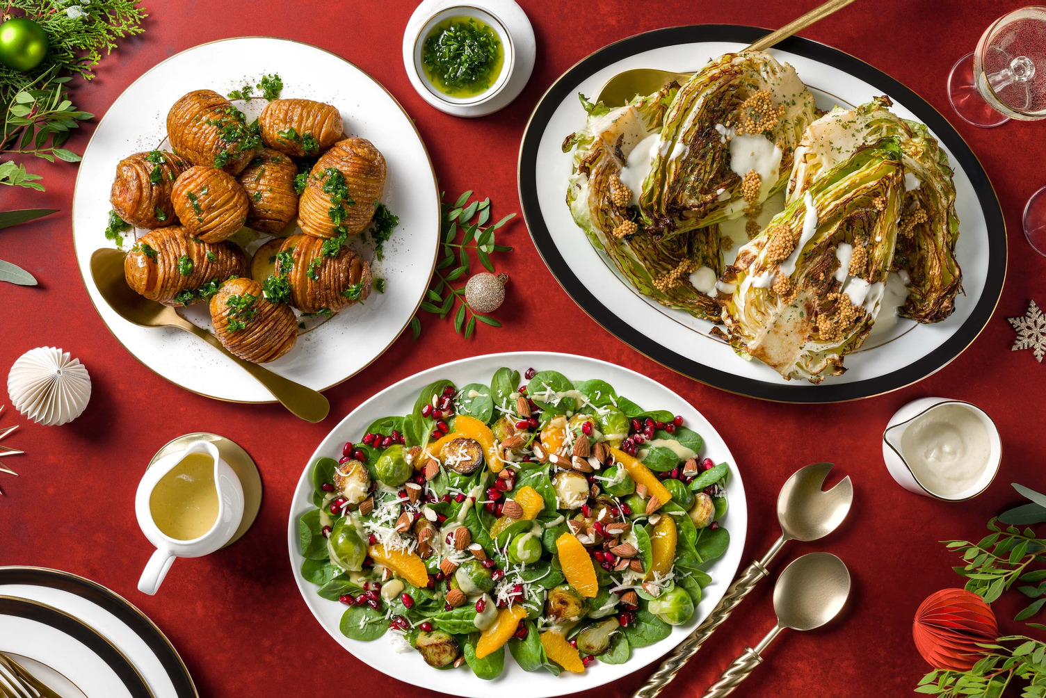 Chou pointu, caviar de moutarde et sauce au parmesan