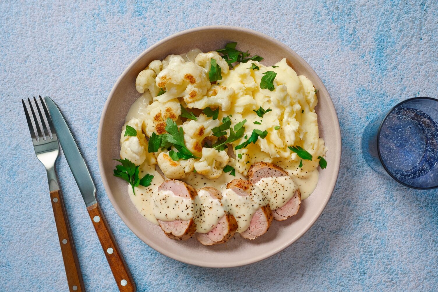 Schweinefilet in Pfefferrahmsoße