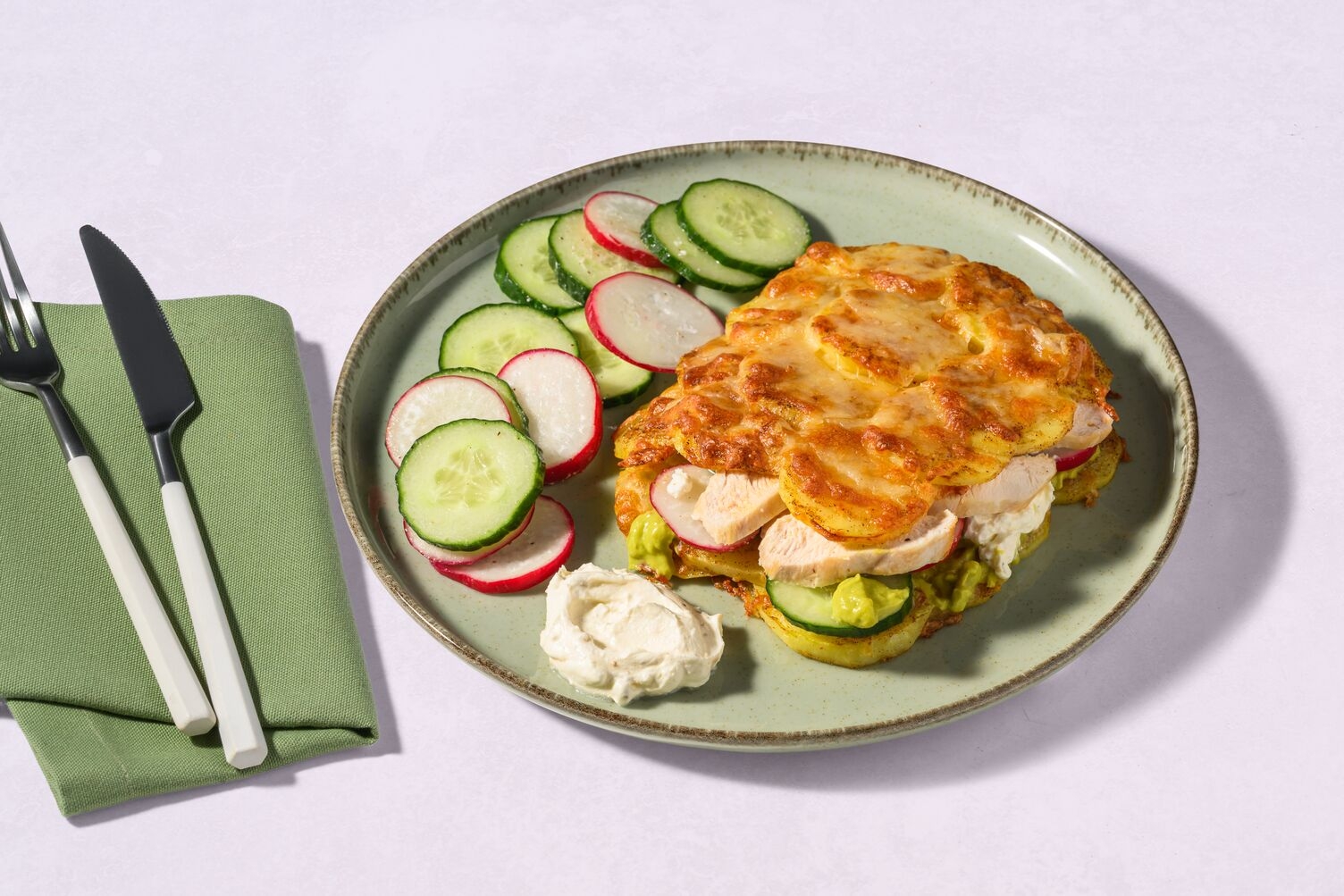 Kartoffel-Sandwich mit extra Bio-Hähnchen
