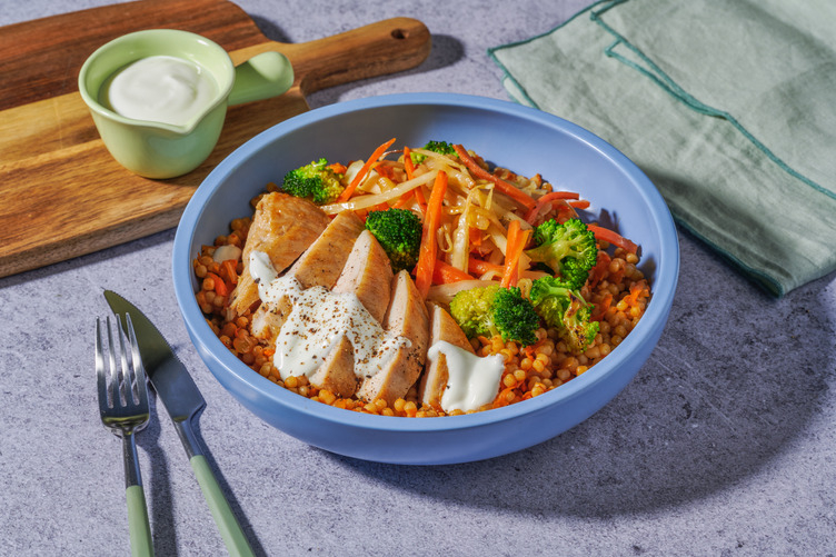 Bio-Hähnchenbrust mit Perlencouscous