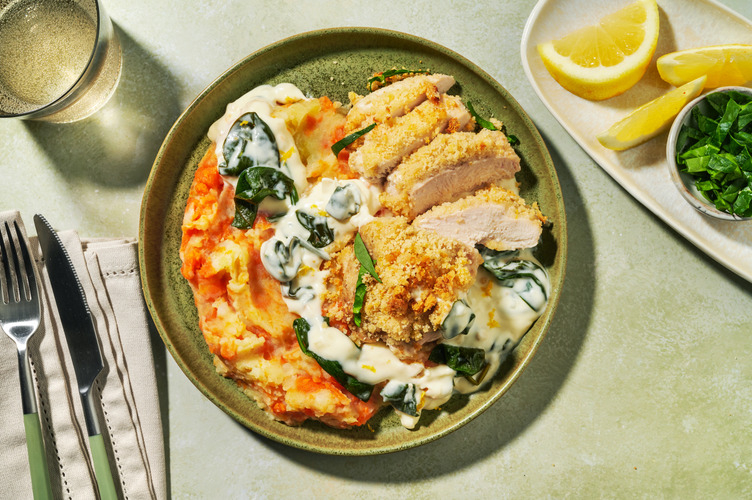 Bio-Hähnchen mit Senfkruste 