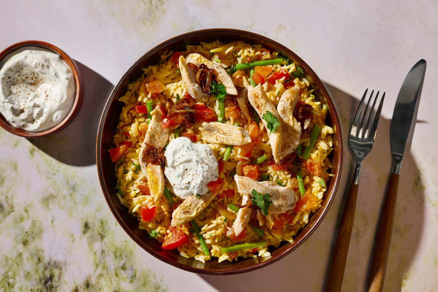 Würziges Biryani mit Hähnchen