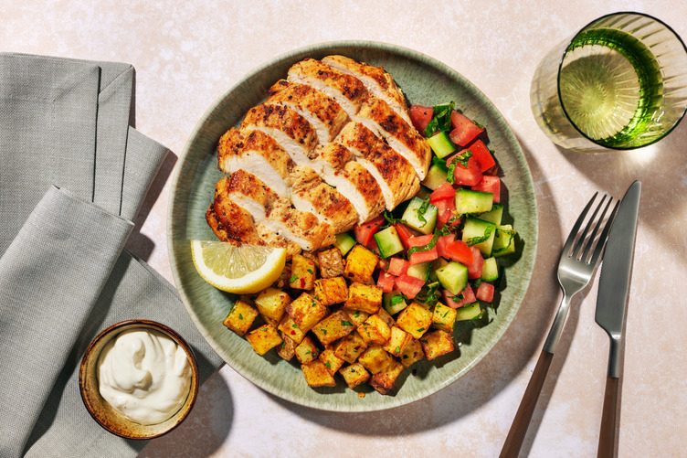 Batata Harra: Kartoffeln & Harissa Bio-Hähnchen
