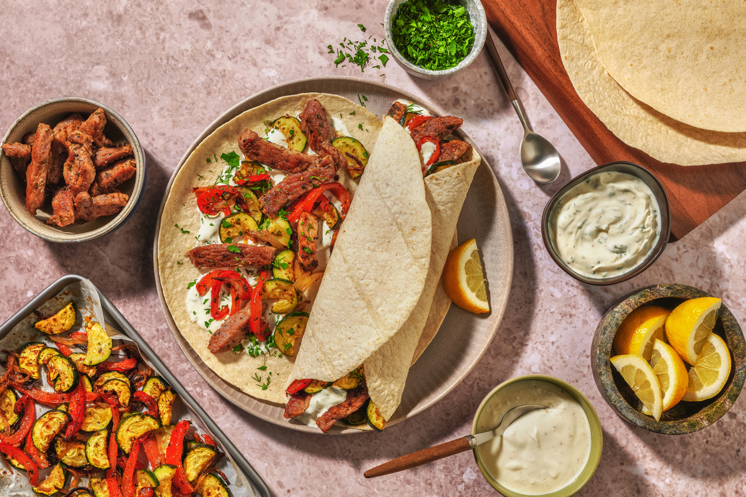 Wunder-Wraps mit Bio-Schweinefleisch