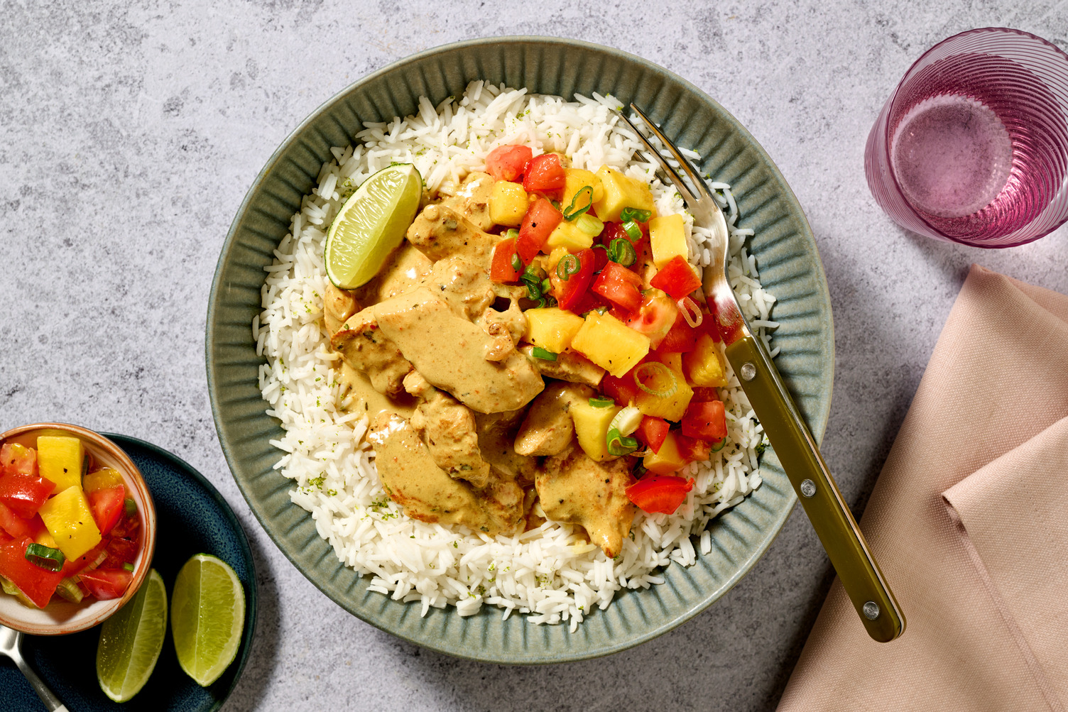 Karibisches Curry mit Hähnchengeschnetzeltem