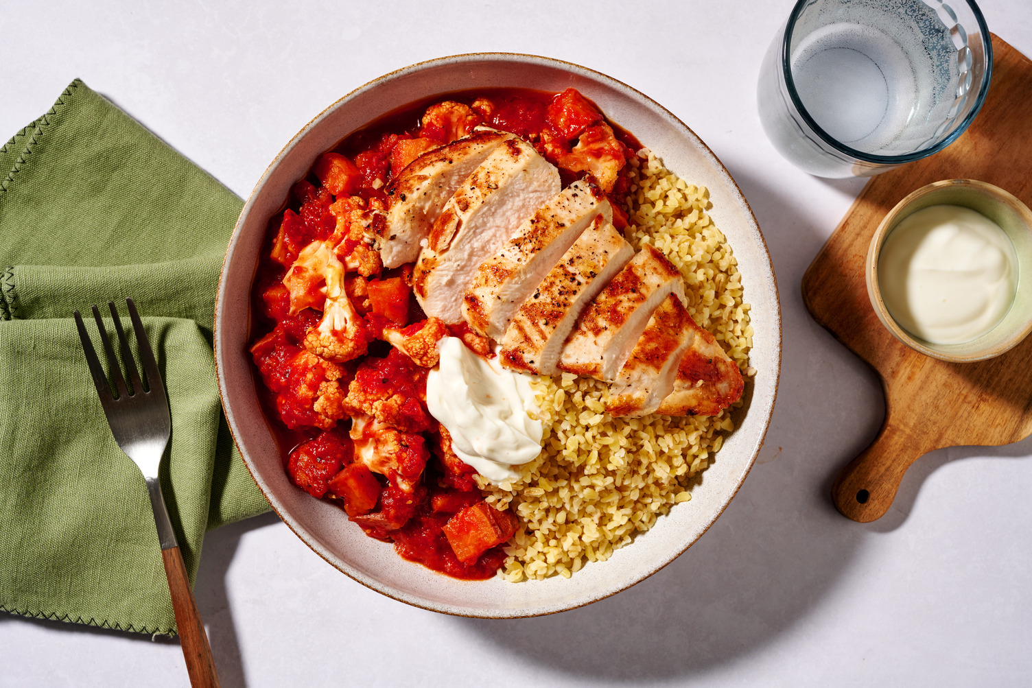 Süßkartoffel-Blumenkohl-Tajine mit Bio-Hähnchen
