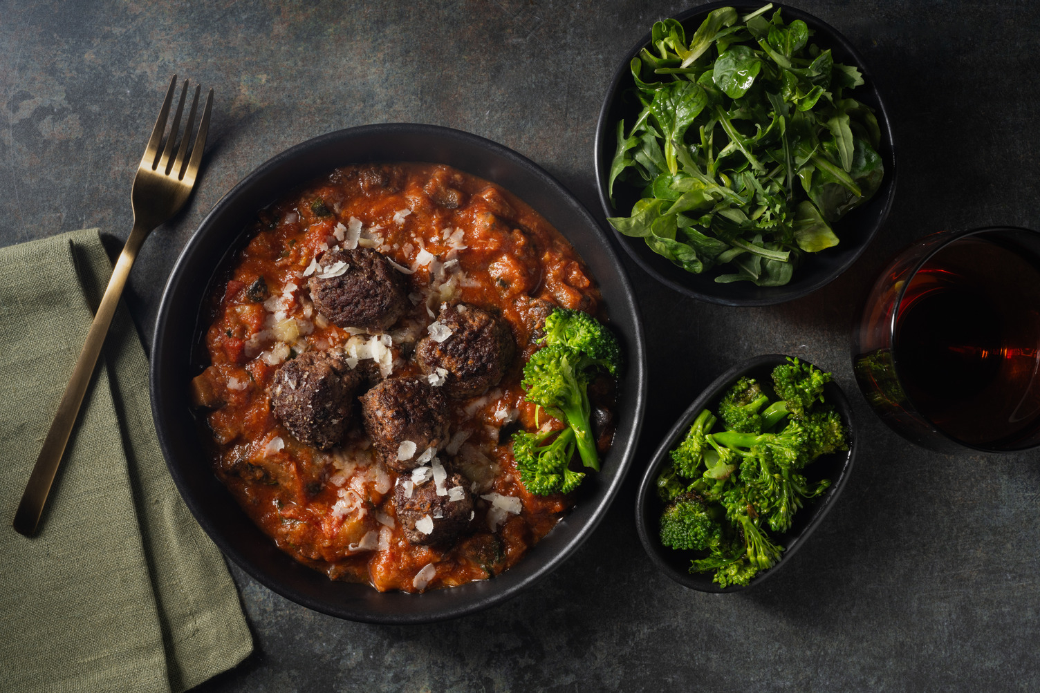Boulette de cerf et Melanzane Alla Parmigiana