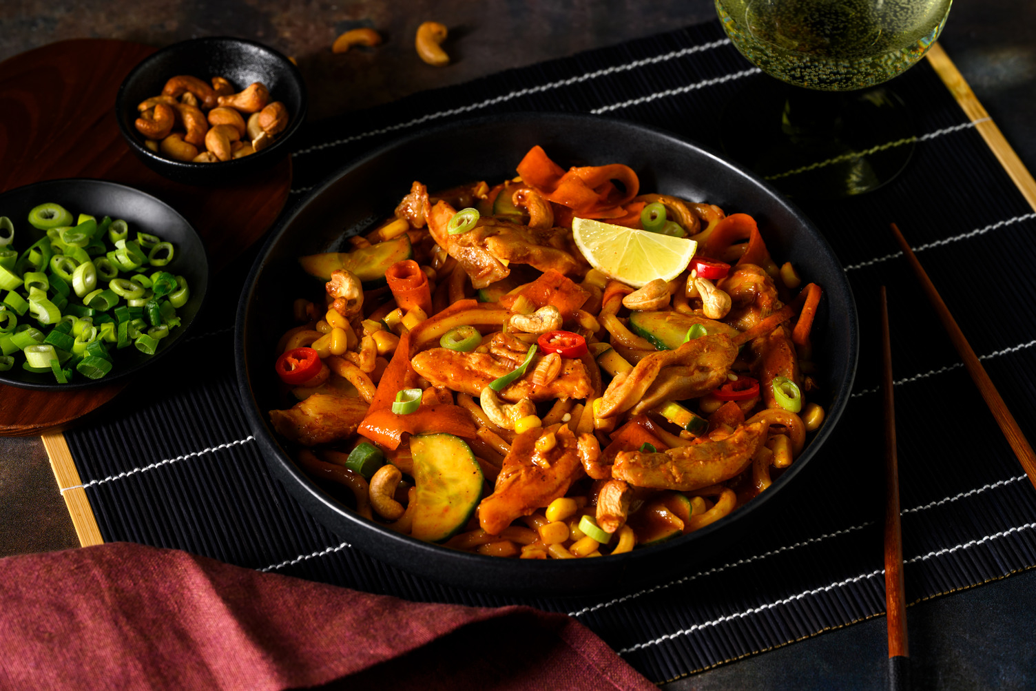 Spicy Gochujang Chicken Udon