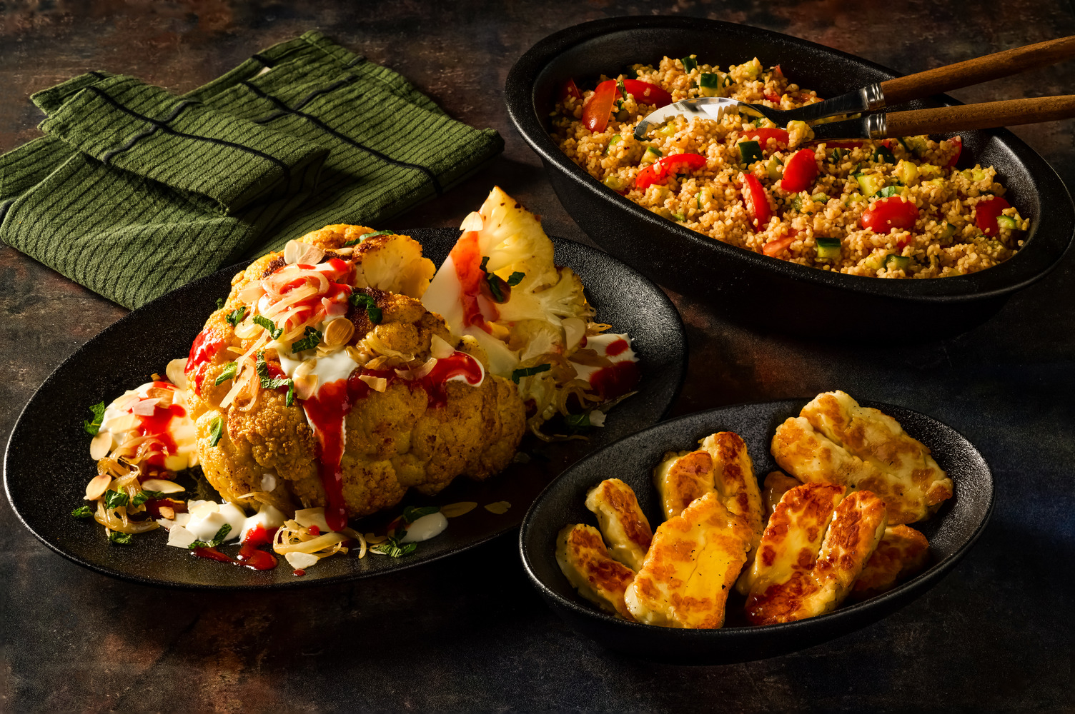 Loaded Chermoula Spiced Whole Roasted Cauliflower