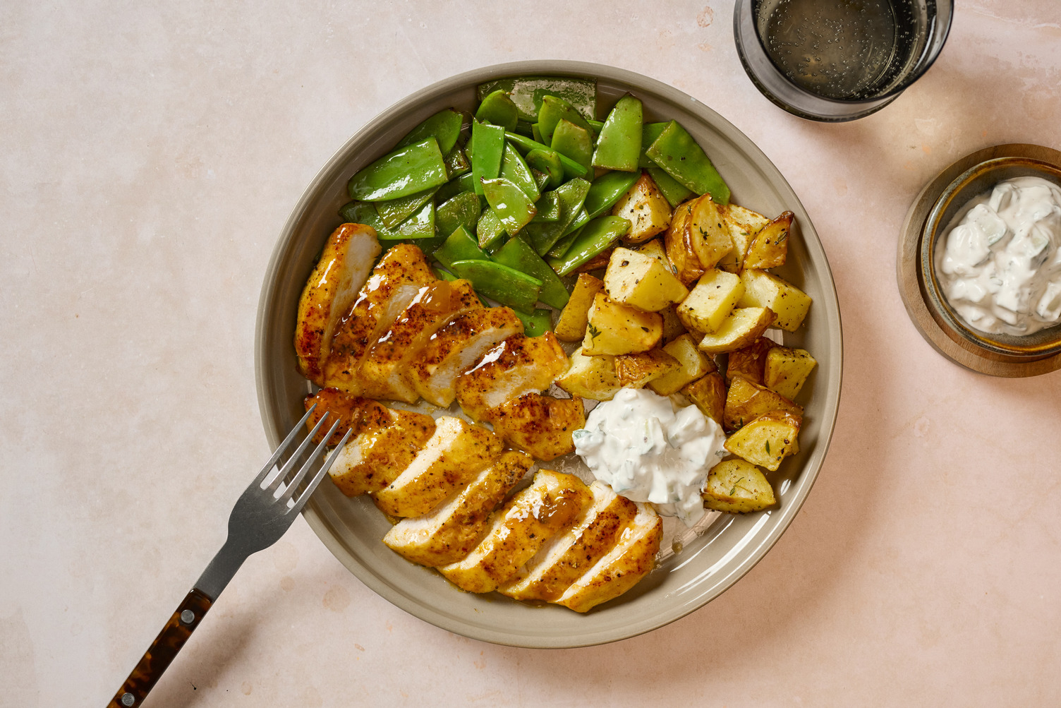 Double Curried Chicken Breast and Roast Potatoes