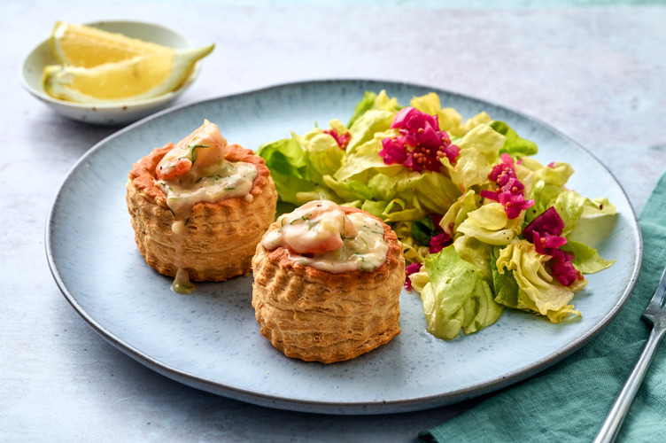 Klassieke Belgische vol-au-vents met garnalen
