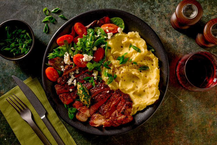 21 Day Aged Sirloin Steak in Black Garlic Butter