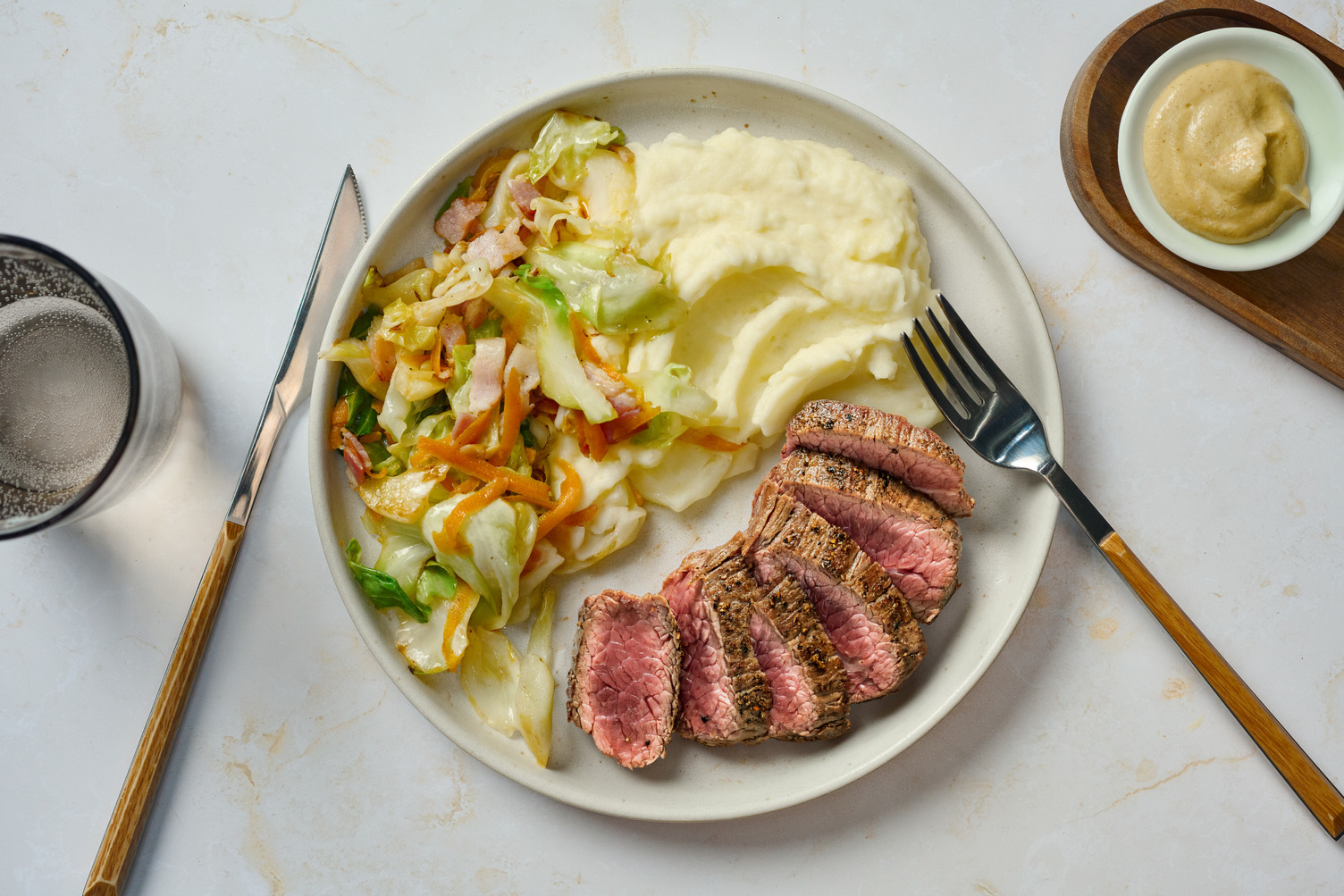Hüftsteak vom Weiderind mit Bayrisch Kraut