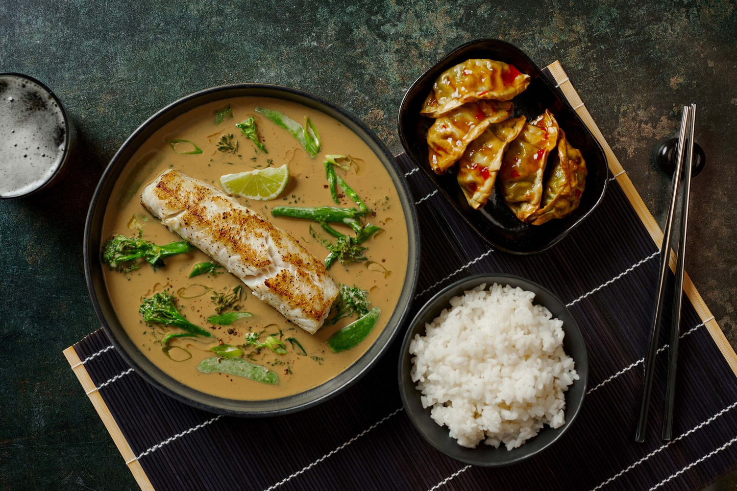 Roasted Cornish Hake and Thai Green Style Curry 