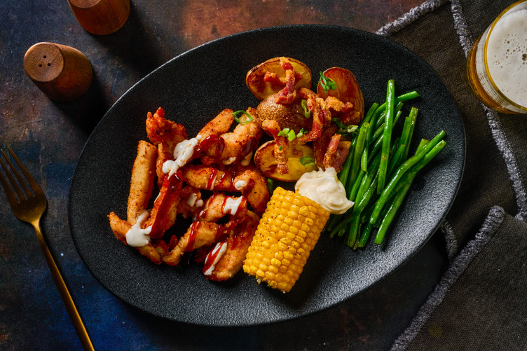 South Carolina Style BBQ Popcorn Chicken