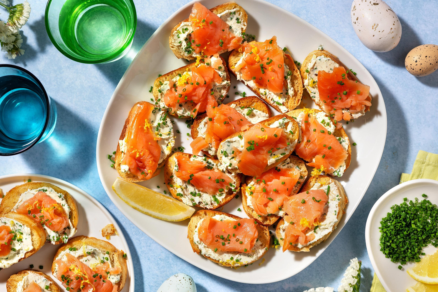 Smoked Salmon Sourdough Crostinis