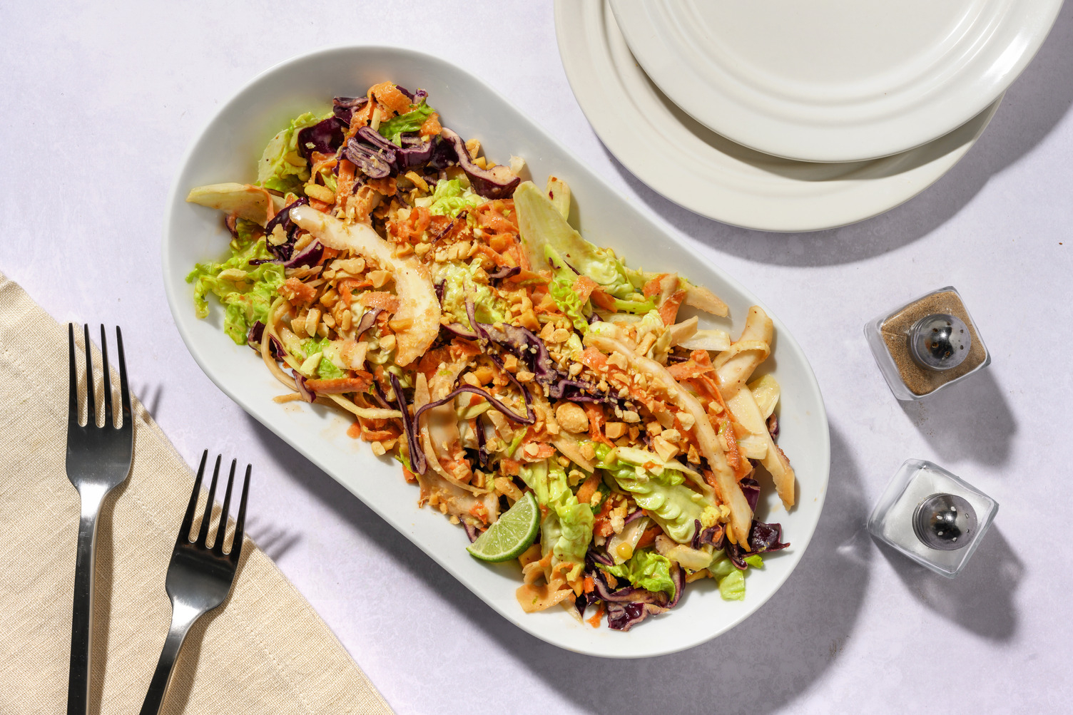 South-East Asian Style Coleslaw Side Salad