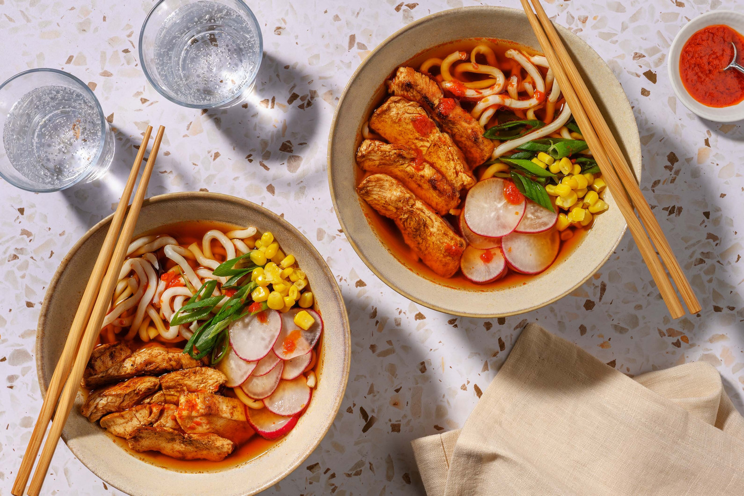 Spiced Chicken Udon Ramen