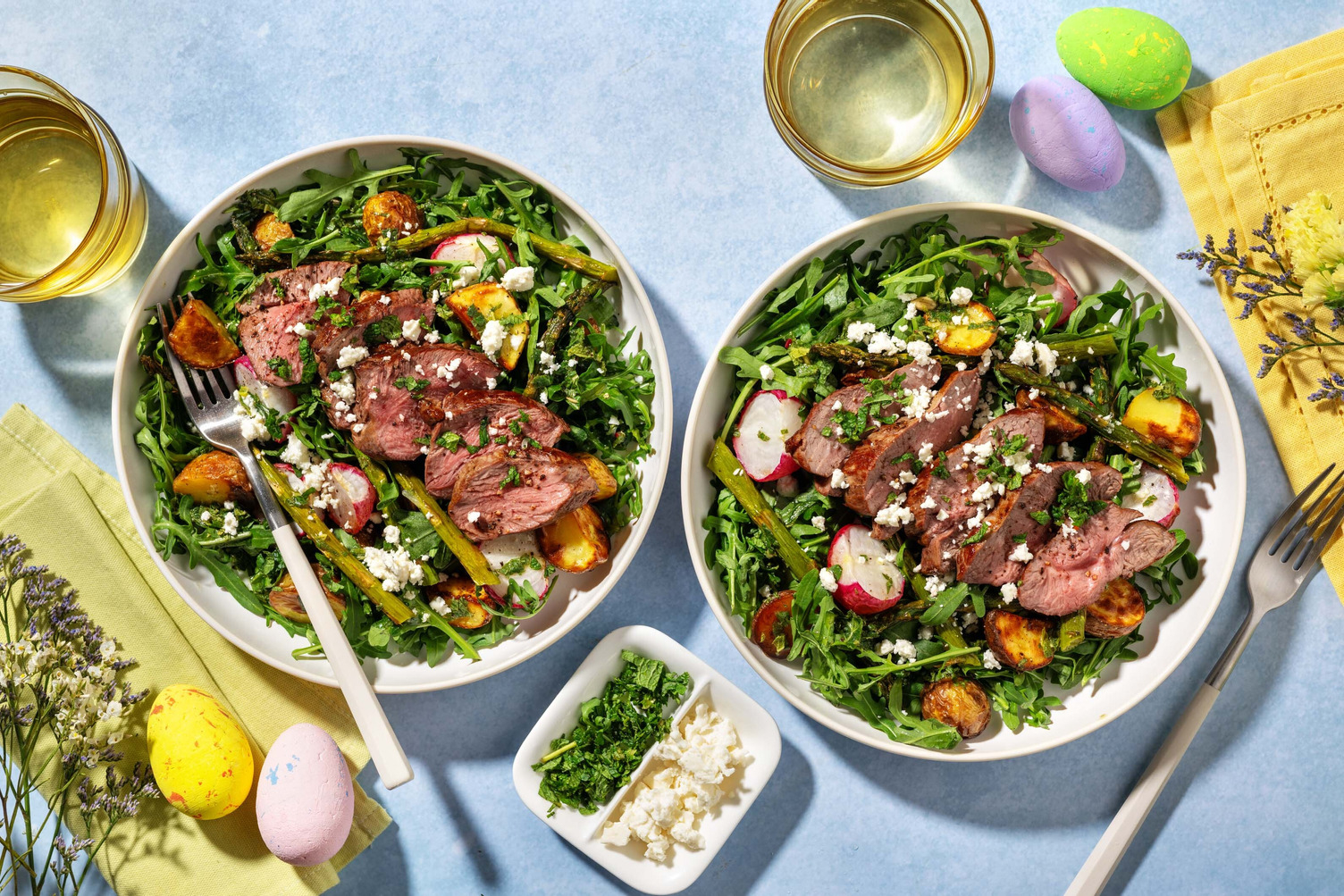 Easter Lamb, Roasted Asparagus and Potato Salad