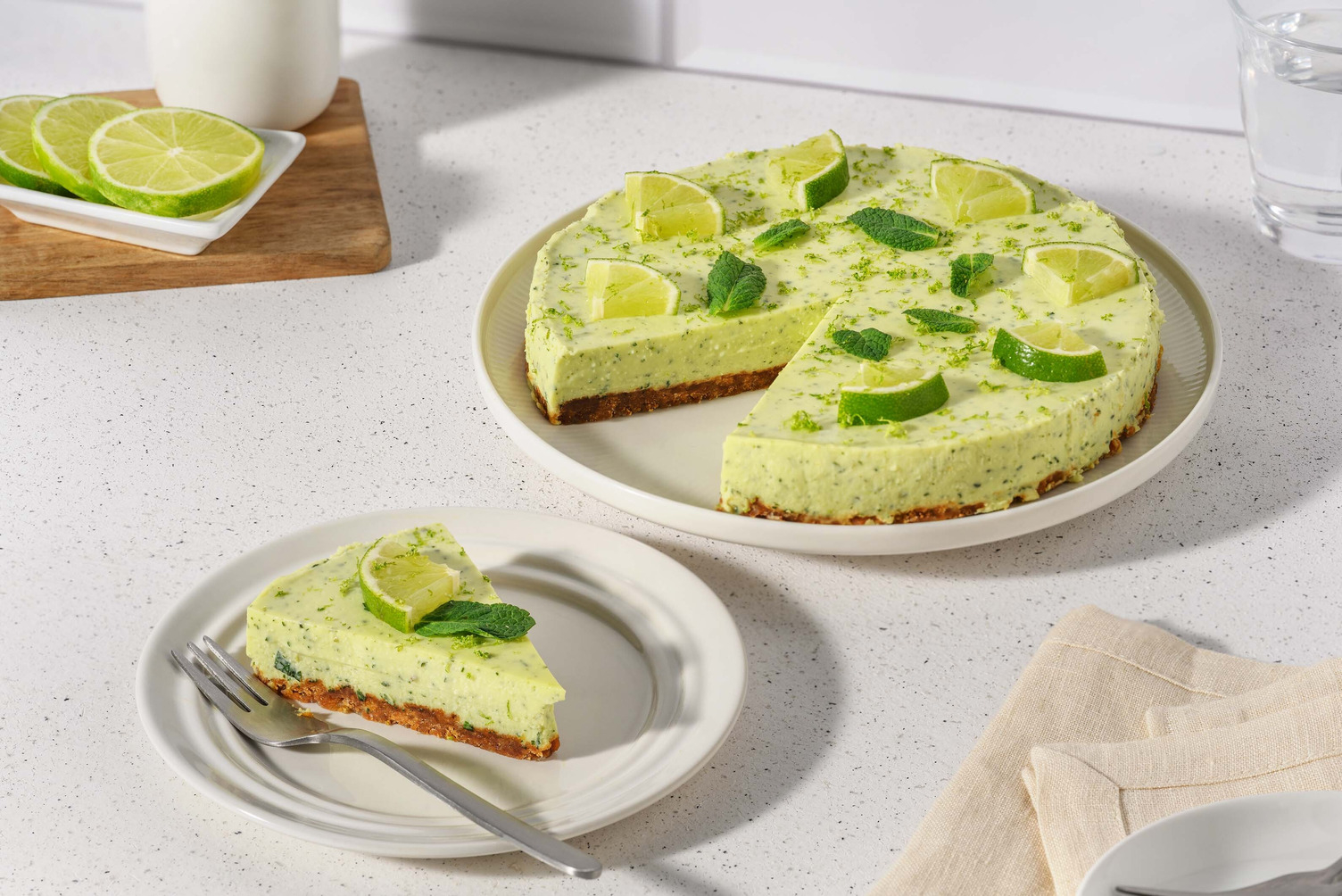 Shamrock Inspired White Chocolate Cheesecake